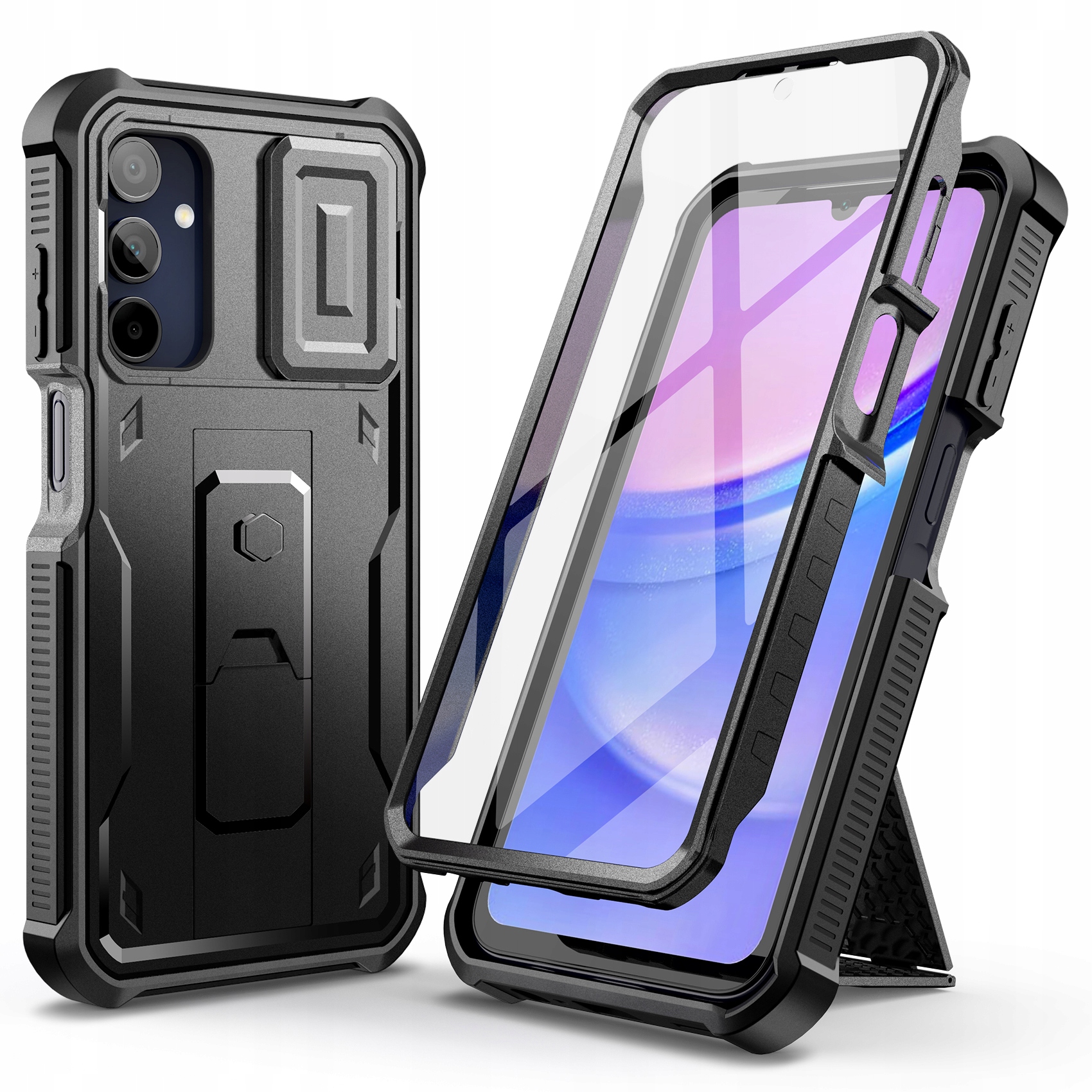 Technické ochranné puzdro pre Samsung Galaxy A15 4G / 5G Kevlar Cam+ čierne